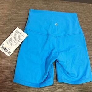 Lululemon Align High-Rise Short‎ 6" Kayak Blue Light Size 4 NWT bike shorts